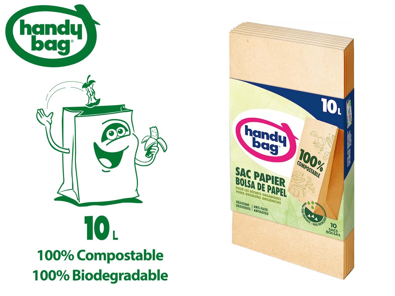 Handy Bag présente son sac poubelle 100% compostable et écologique