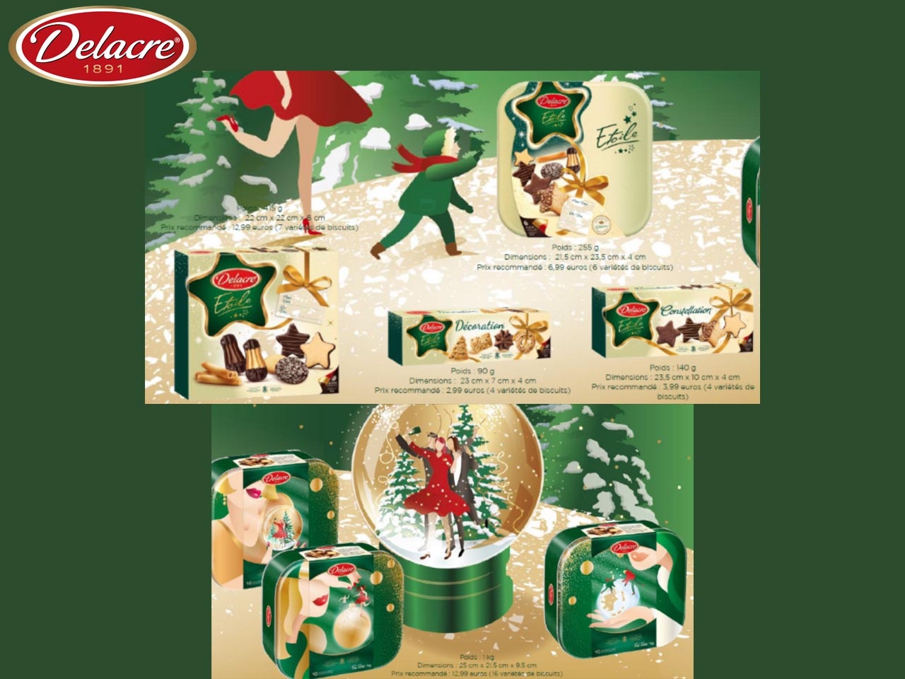 Assortiment de biscuits Étoile Décoration Noël DELACRE : la boite de 90g à  Prix Carrefour
