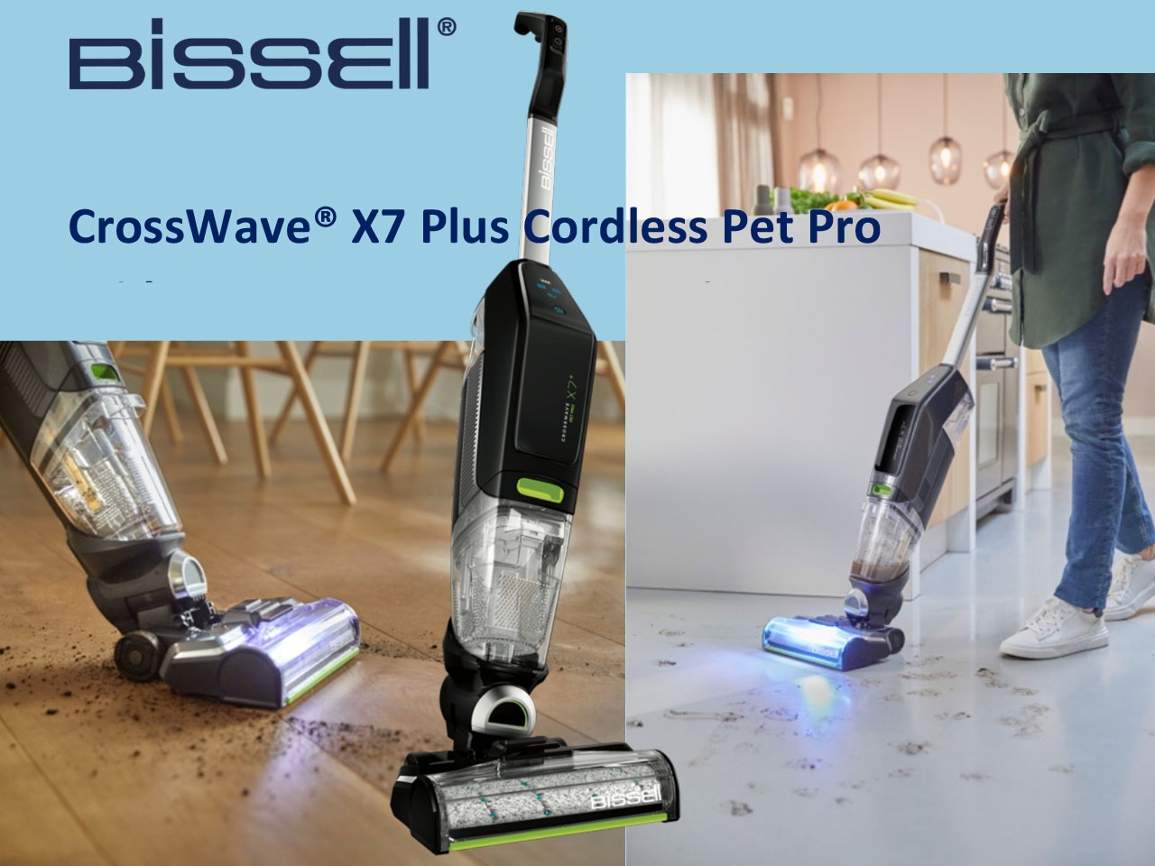 BISSELL® CrossWave® X7 Plus Cordless Pet Pro : nettoyage sec et humide pour  les foyers avec animaux domestiques - Univers Habitat